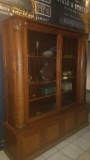 Wooden display cabinet with double glass doors 6' x 7'