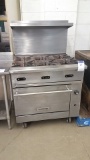 6 Burner range with Oven