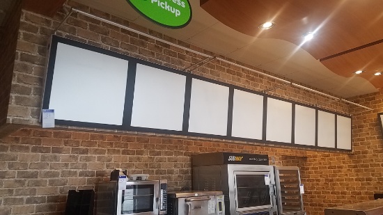Lighted menu sign