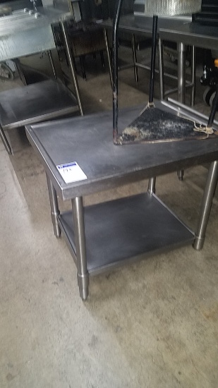 Stainless steel top table