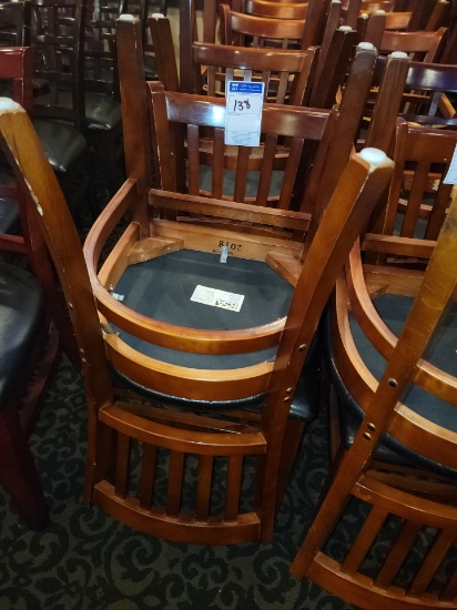 Wooden framed dining room chair