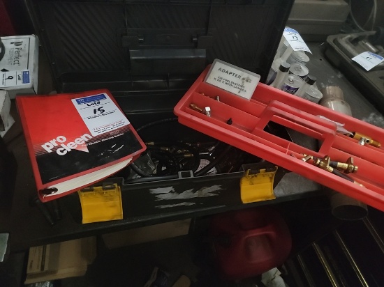 Fuel system adapters with tool box