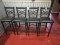 Black vinyl cushion bar chairs with black metal frame