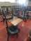 Commercial table 3' x 3' with Black metal base with (4) Chairs