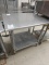Stainless steel top table with Galvinized undershelf 3'