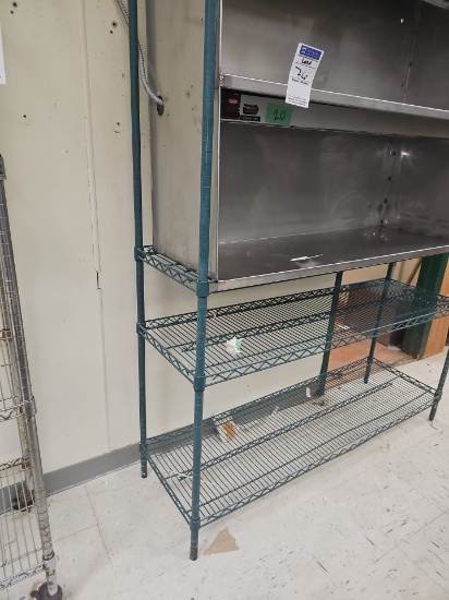 Green coated wire rack