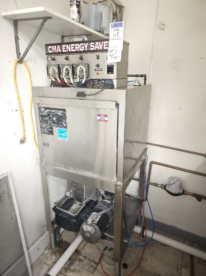 CMA Stainless steel single rack dish washer unit