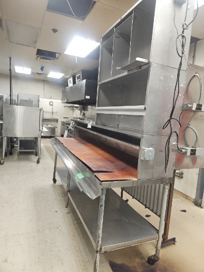 Stainless steel work station 8' x 54" x 103"