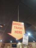 Hanging signs (Restroom, (2) Deposit Trash, carry out)