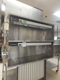 Double shelf stainless steel with 2 Hatco warmers with lights 48