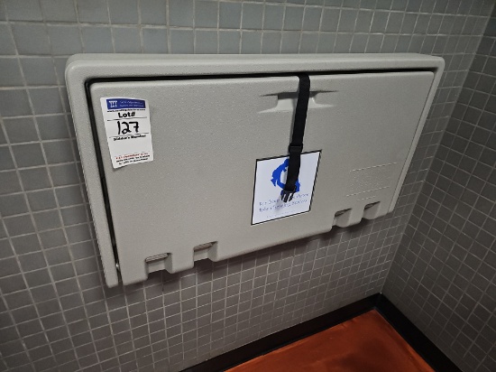 Wall  mounted baby changing station