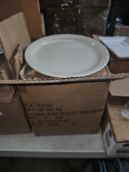 World Branded NEW 10" cream color plates