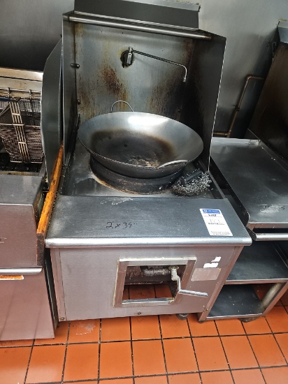 Gas stainless steel framed Wok