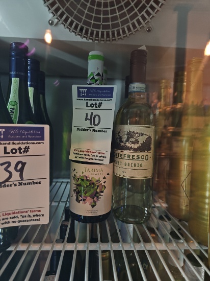 Bar ware in cooler