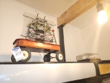 Radio flyer cart with old record player