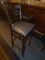 Wooden framed bar chairs with vinyl seat