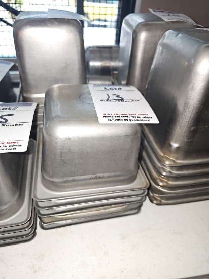Stainless steel inserts 7" x 6.5"