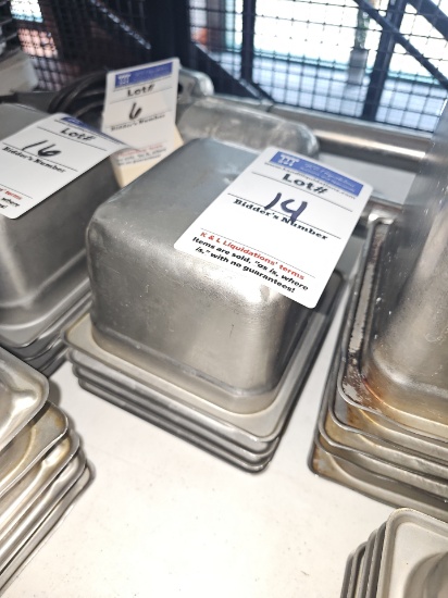 Stainless steel inserts 7" x 6.5"