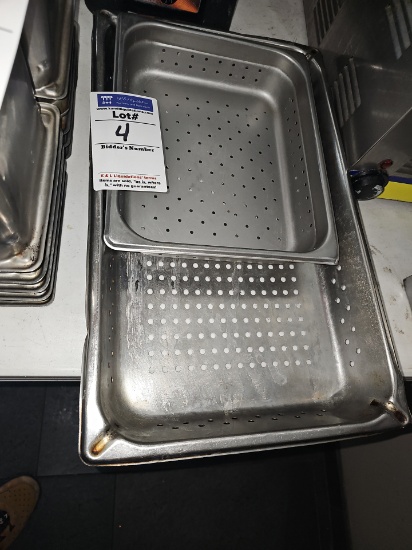 Assorted perorated pans
