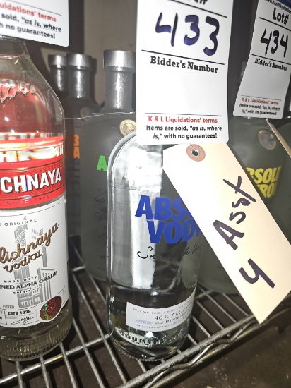 Assorted closed bar ware