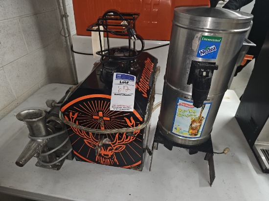 Jager machine with dispenser and grinder