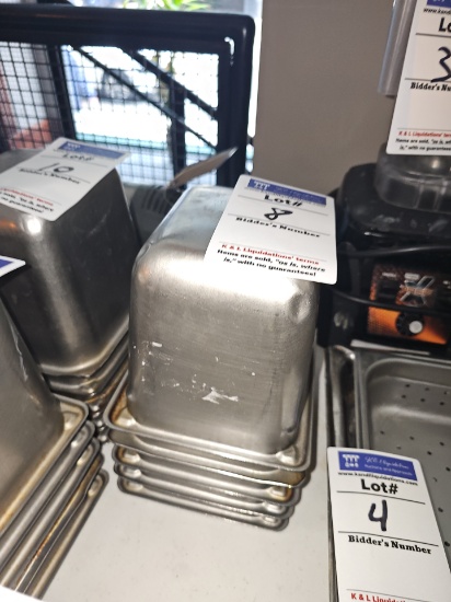 Stainless steel inserts 7" x 6.5"