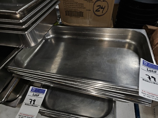 Stainless steel inserts used 20" x 12"