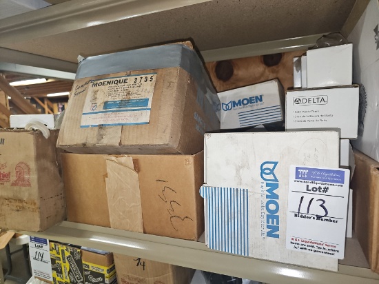Content of shelf assorted shower and drains