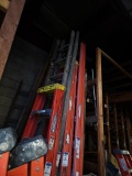 Wooden framed ladders assorted