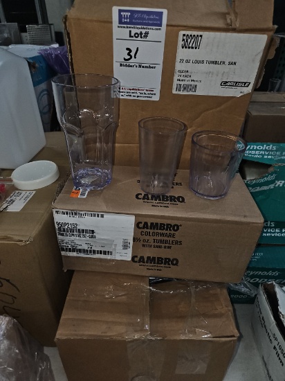 Assorted tumblers