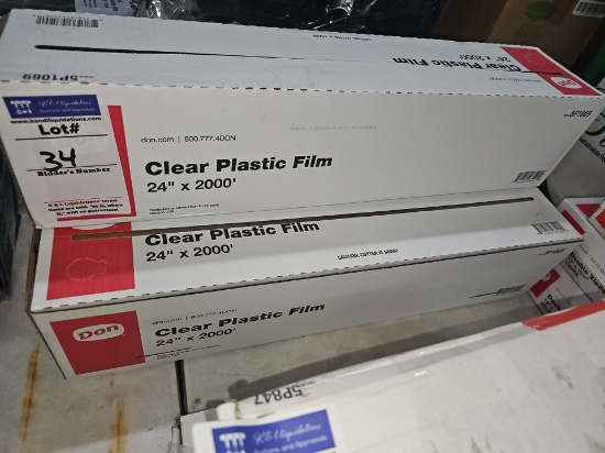 Clear plastic film 24" x 2000'