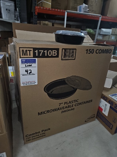 Microwavable 7" plastic containers with lid