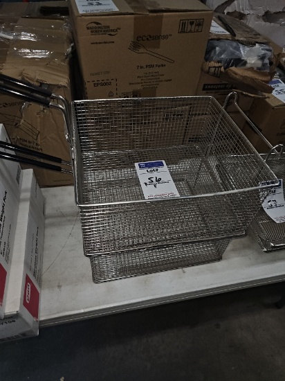Metal frying baskets
