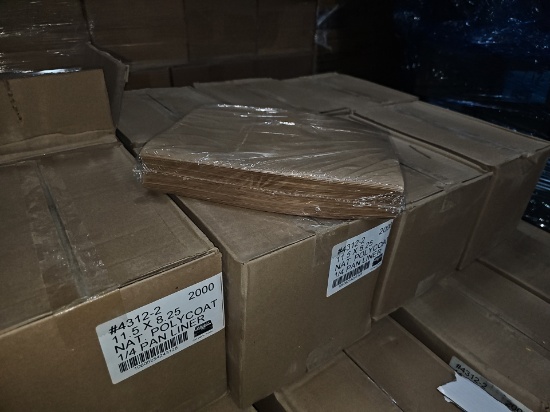Natural Poly coated 1/4 pan liner 11.5" x 8.25"