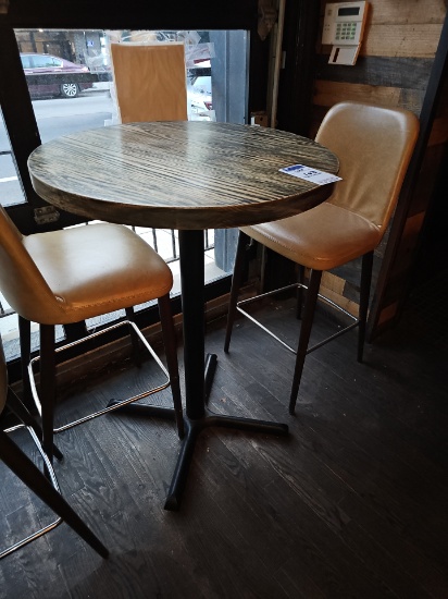Round 30" Table with 2 bar chairs (sold per item)