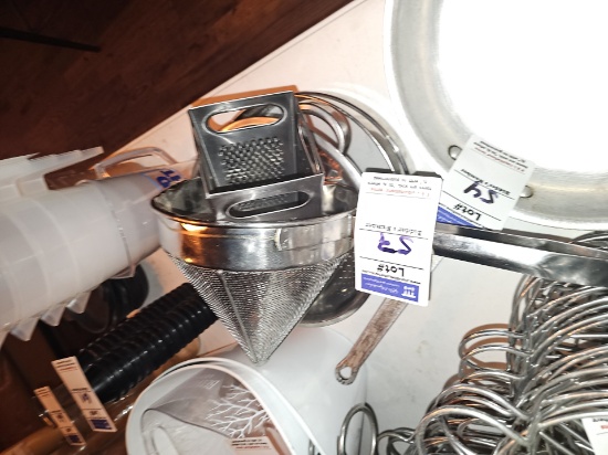 Assorted strainers