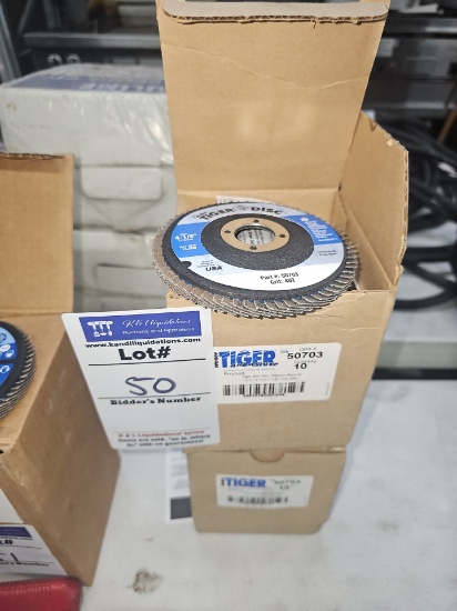 Tiger 4 1/2" flap disc grit 40z