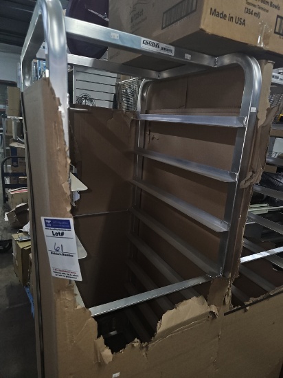 New Channel Aluminum sheet pan rack with large wheels