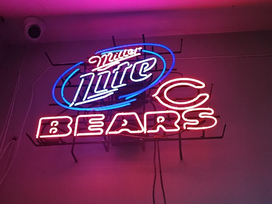 Bears Working neon bar sign
