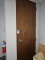 Wooden doors with metal frame with hardware