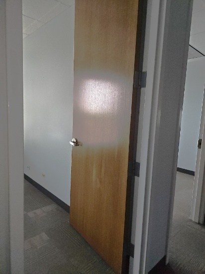 Wooden doors with metal frame with hardware