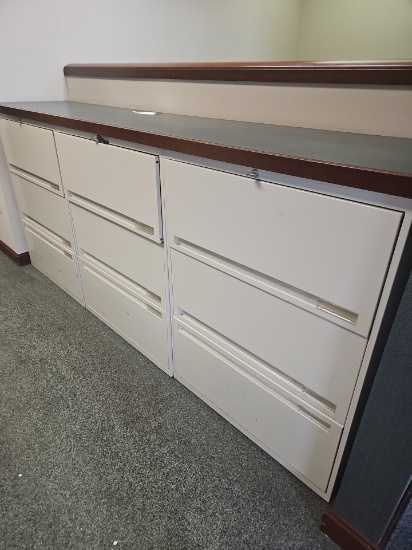 Metal filing cabinets