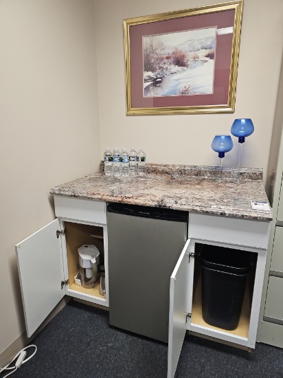 Coffee stand with under cooler