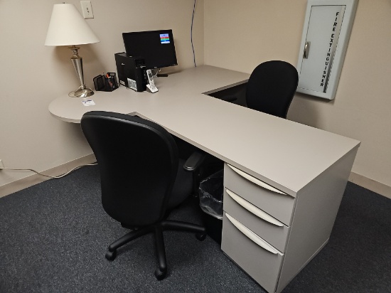 Office desk with computer