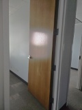 Wooden doors with metal frame with hardware