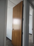 Wooden doors with metal frame with hardware