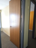 Wooden doors with metal frame with hardware