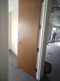Wooden doors with metal frame with hardware