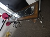 Glass top coffee table