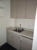 Kitchen cabinets with inset sink